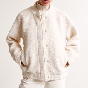 Abercrombie Wool-Blend Bomber Jacket size small